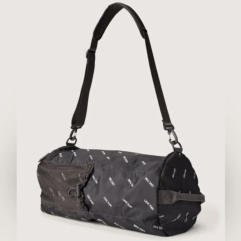 Victoria's Secret Backpack Campus Duffel‎ Bag Grey Love Pink Logo Convertible
